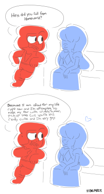 tateratots:  Gem flirting politics 101 with loaf A and loaf B