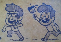 gravityfallsrockz:Stan twins bonding in the journal :)