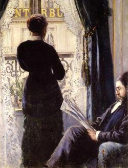 chadmsirois:  Interior, Woman at the Window (1880). Gustave Caillebotte (French,