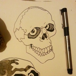 Skull, yes, of course. #skulls #mattbernson #artistsontumblr