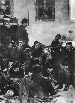 romanticism-art:  At the stage (Siberians), 1890, Jacek Malczewski
