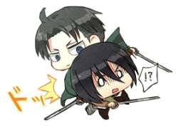 zhrbox:  Transparent Levi & Mikasa from the 21-22 SnK 4koma!
