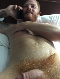 gingerobsession:  A whiff of ginger pubes makes a man happy for