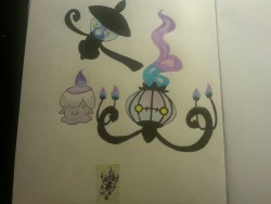 the-brain-fuckler:  Quick one of the Chandelure line. Got a bunch