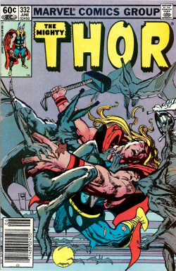 Cover art by Bill Sienkiewicz for Thor Vol.1, No. 332 (Marvel