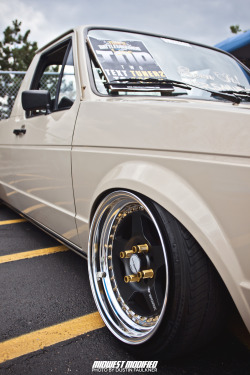 jesushatesanime:  midwestmodified:  Nick Weir’s VW Rabbit Pickup©