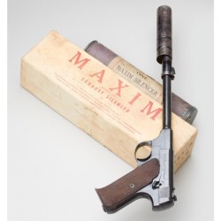 gunfanatics:  1920s Maxim silencer next to its mailing tube.