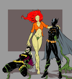 xizrax:sketch commission of ivy, cass and steph from “Batman”