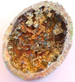 sixpenceee:  A Bismuth Geode. The bismuth was cooled and crystallized