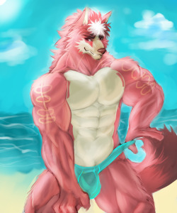 istani:  wolfuzz on the beach. 