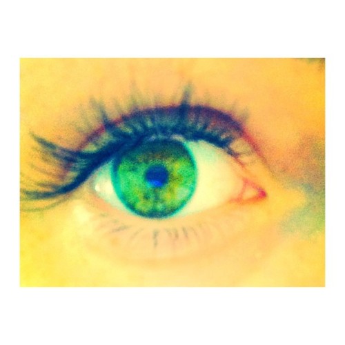 Loving my editing skills ;) #skills #editing #green #eyelashes #real #bored #work #hazel