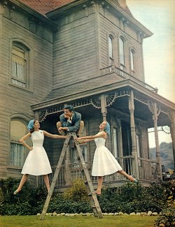 oldschoolcelebrities:Anthony Perkins on the set of Psycho, 1960s