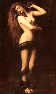 art-nimals: John Maler Collier, Lilith, 1892, Atkinson Art Gallery.