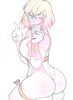 tabletorgy-art:only a fast sketch of gwenpool today because I