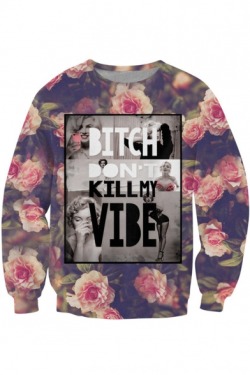 kama2556:  Tumblr hot-selling sweatshirts  Floral Letter // Floral