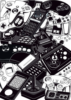 rechirax:  Retro Gaming: Joysticks & Controllers by   Yves-José