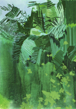 birdstump:  Hurvin Anderson, Phosphorescent, 2013. Acrylic