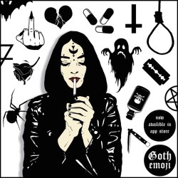 socialpsychopathblr:  Goth Emojis are finally here, you can check