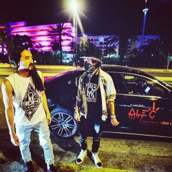 steveaoki:  Rollin in the ALEC maserati w/ this troublemaker