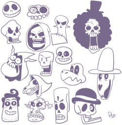 tredlocity:  I drew some famous skulls. 