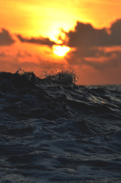 wavemotions:  Waves at sunset by Khaled AL-Ajmi