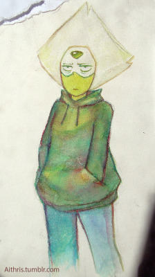 aithris:  A Peridot doodle I made months ago to try out ecoline