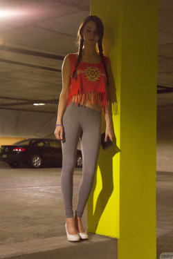 Willow was waiting for Mr. Crude in the parking garage at the