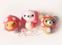 shopping-and-shit:  Squishy Rilakkuma in a Mushroom Suit Necklace