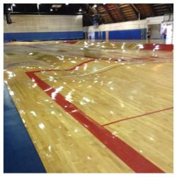 deadlinejon:  stunningpicture:  This is what happens to a basketball court when the pipes burst  this is the greatest basketball challenge of all time  