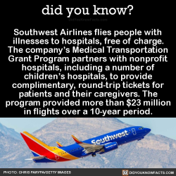 did-you-kno:  Southwest Airlines flies people with illnesses