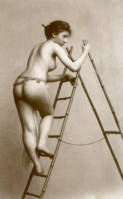 Antique Pornography of Women on Ladders.  Because I love you. Thanks for sticking around.
