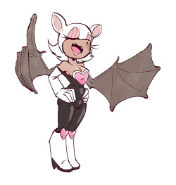 mimic-txr:rouge using her wings as hands 