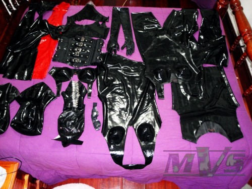 bdsmaster:  Half of our clothes Latex!  Great collection of latex cloths. I got 1/20 my self….
