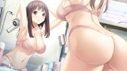 afsen90:  ass bra brown eyes brown hair close game cg giga haru