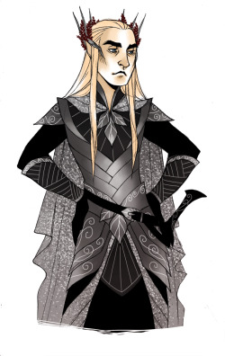 lulubrokoli:  I wanted to draw Thranduil in armor because elven