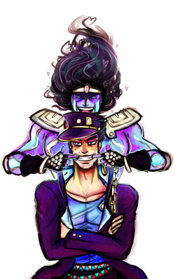 disfordelirium:  Smile!!!  Jotaro is a stoic lump