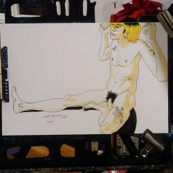 Figure drawing! Woot   #art #color #ink #livedrawing #lifedrawing