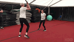bearsofair:  Fight training behind the scenes with Gwendoline