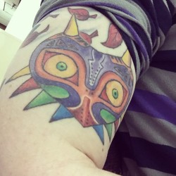 manbootypokeball:  Majora’s Mask tattoo close-up (as per request)