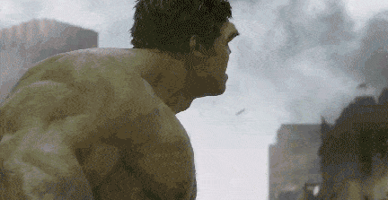I donâ€™t know why sheâ€™s so startled. How many times did the Hulk say he was gonna smash? xD