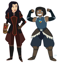ryuuringo:Korra and Asami as gems! although I have no idea what
