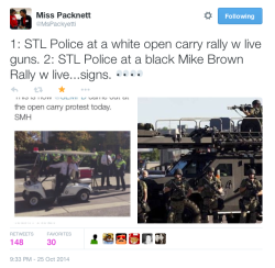 nezua:  justice4mikebrown:  Police response to white protesters