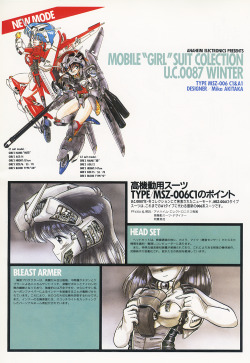 80sanime:  Mobile Suit Girl Collection Winter U.C. 0087 by Akitaka