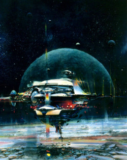 humanoidhistory:John Berkey cover art for Space Mail, a 1980