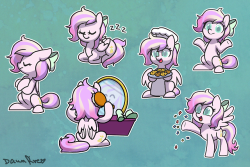 dawnf1re: Some telegram stickers I did by commission for a patron!
