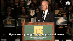 joebidensanonymous: Joe Biden has a message for fraternity guys