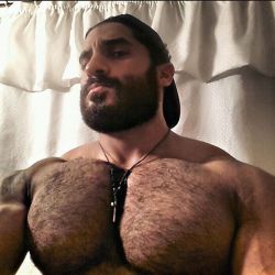 stratisxx:  Who doesn’t want to feel this hairy  chest as this