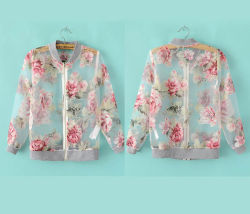 poorgirlsclub:  Sheer Floral Letterman - ű.99 + shipping Sizes