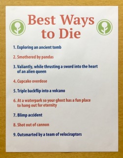 obviousplant:Best ways to die