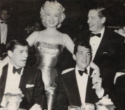 audreyandmarilyn:  Marilyn Monroe with Dean Martin, Jerry Lewis